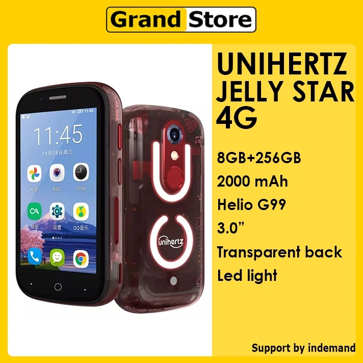 Unihertz Jelly Star Smartphone Mini Android 13 8GB 256GB Lampu Led