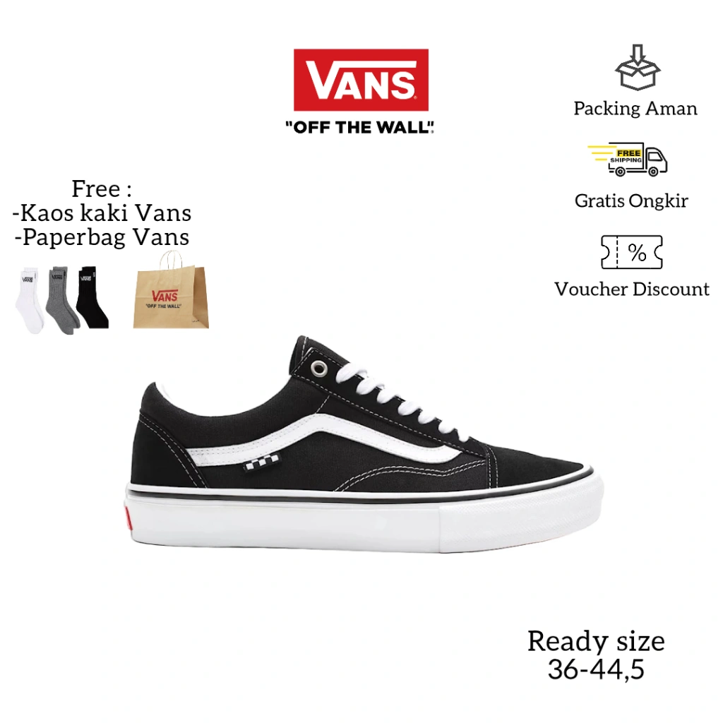 Oldskool Skate Pro Black White Original