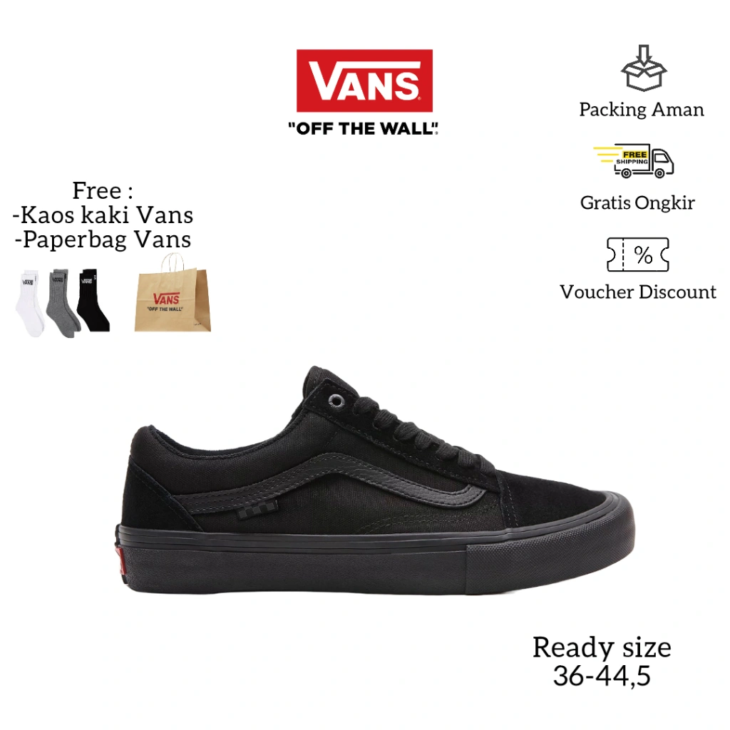 Oldskool Skate Pro Full Black Original