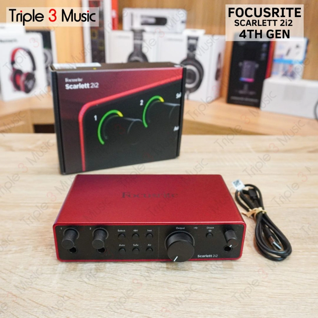 Focusrite Scarlett 2i2 4th Gen USB Audio Interface ORIGINAL RESMI