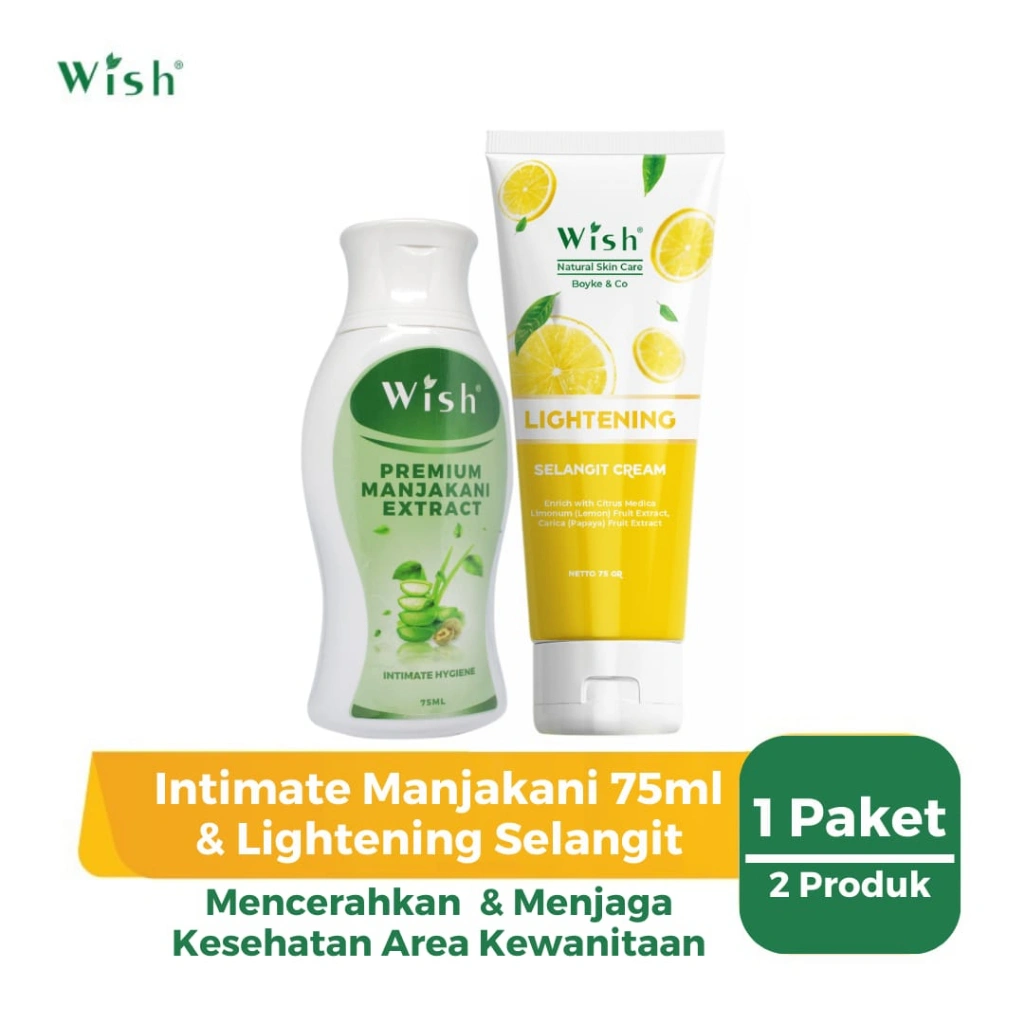 Paket Cerah Sehat - Wish LIGHTENING SELANGIT & INTIMATE Manjakani 75ml Mencerah Area Kewanitaan