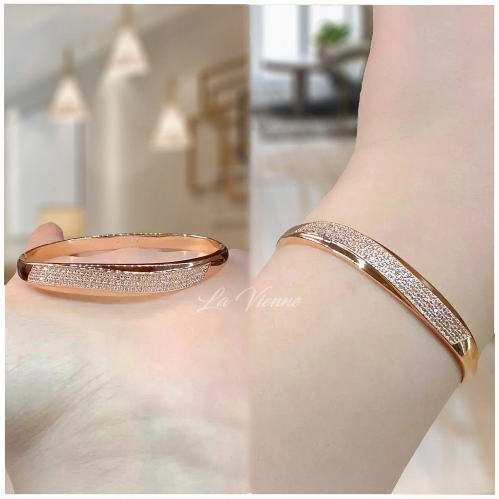 La Vienne - Kimberly - Gelang Titanium Wanita Anti Karat - Perhiasan Bangle Perempuan Mewah dan Elegan