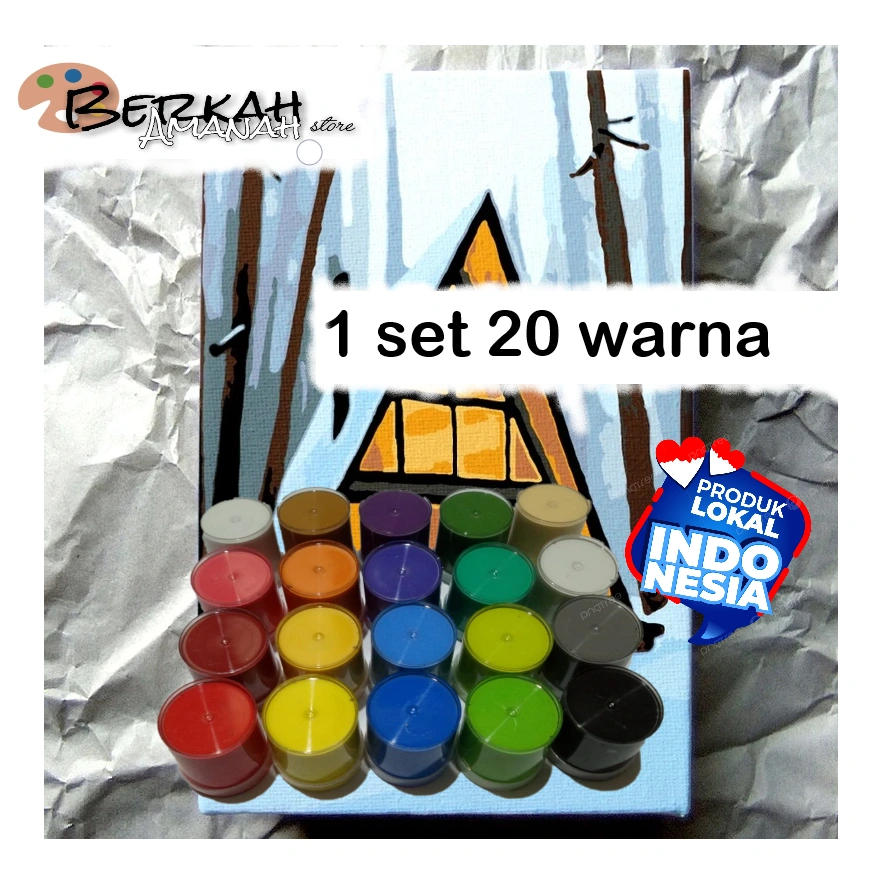 1set 20 warna/cat lukis acrilik multymedia