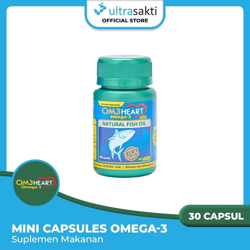 Om3heart Mini Capsules Omega-3 @30 Softcapsules - Suplemen Makanan