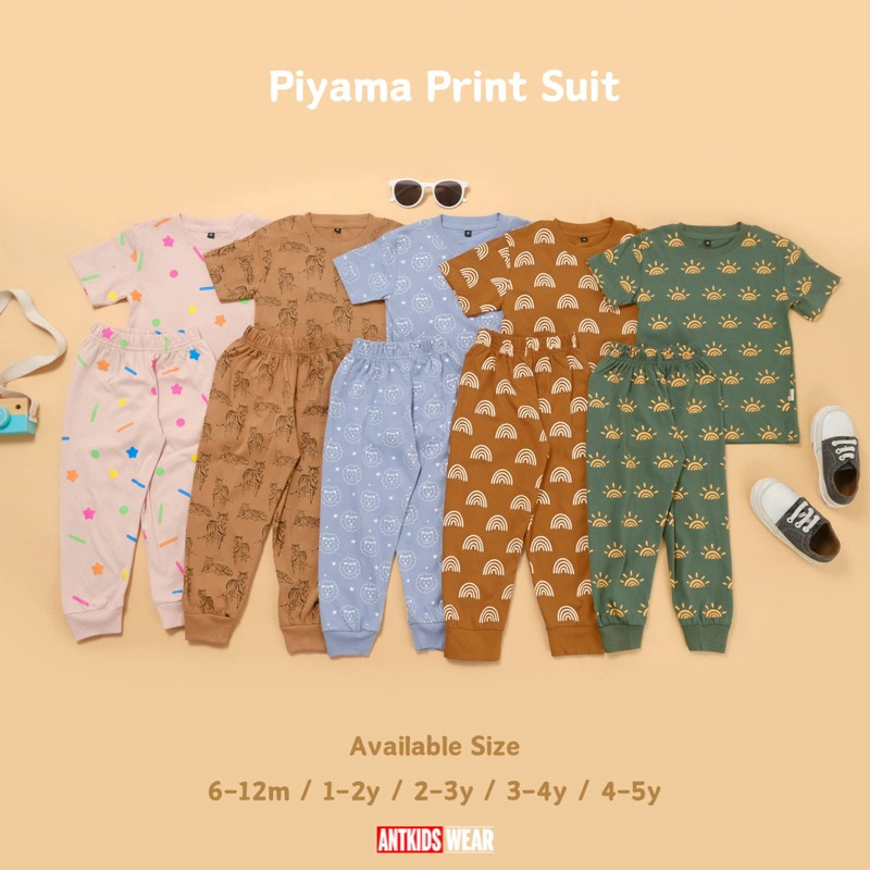 Piyama Print Suit Baju Tidur Anak 1-7 tahun