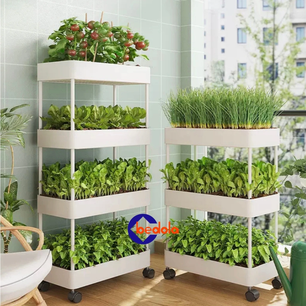 Rak pot tanaman sayur susun serbaguna di balkon