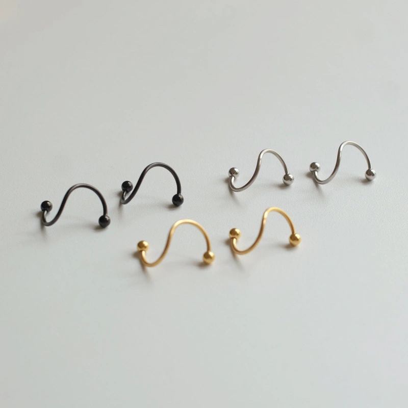 Ark.co - OCRA earrings TITANIUM | anting anti karat stainless steel minimalis ulir