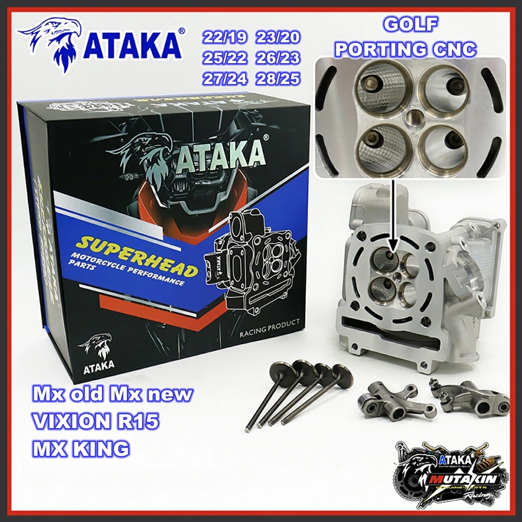 Racing super head 25 28 23 26 24 27 22 25 20 23 22 19 PORTING CNC + klep RRA MX KING JUPITER MX OLD MX NEW VIXION OLD R15 ATAKA Racing Kop Head Cylinder Head