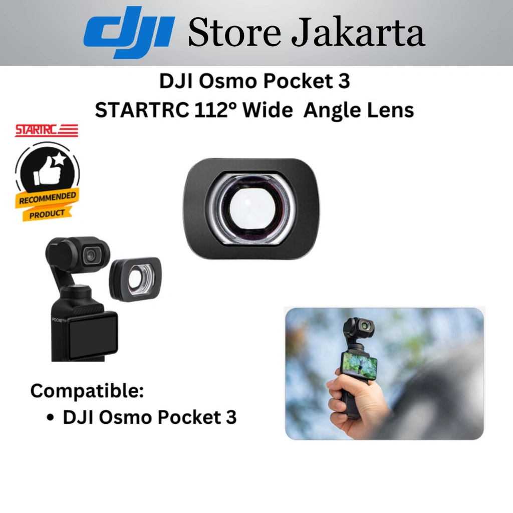 Wide Angle Lens DJI Osmo Pocket 3 Magnetic Filter Lens Lensa Lebar