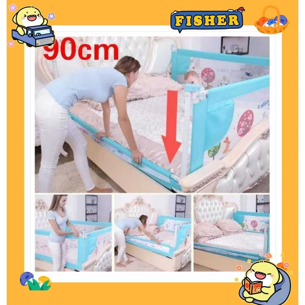 [FISHER] CUCI GUDANG Bedrail lift mode 90cm | pagar kasur safety anak kecil