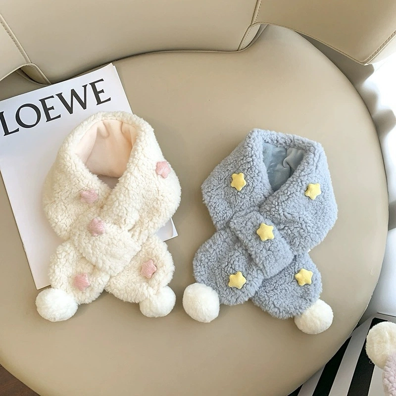 Little Stars Kids Cute Winter Outfit Soft Knitted Scarf Syal Shawl