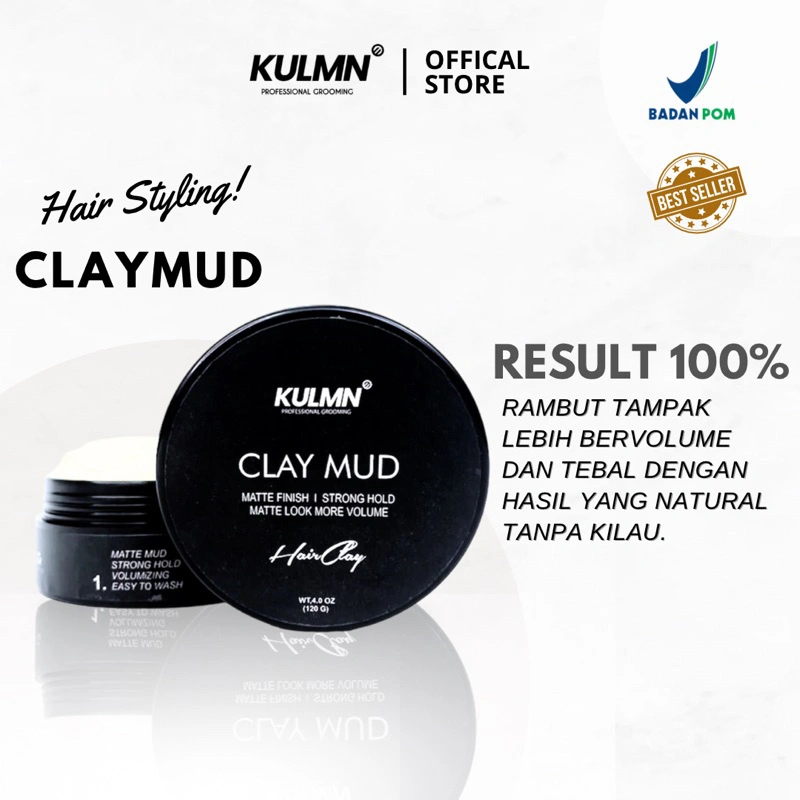 PROMO DISKON 50% Pomade Clay Mud by KULMN Pomade 120 gram