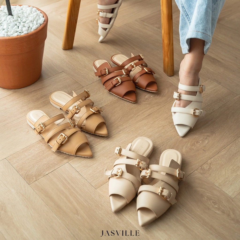 JASVILLE Clover - 1cm Flat Sandals