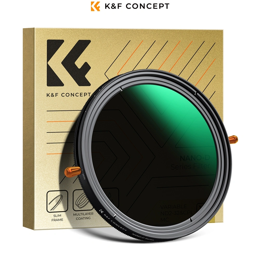 K&F Concept Filter Lensa 2 in 1 ND2-32 + CPL Nano-D Series