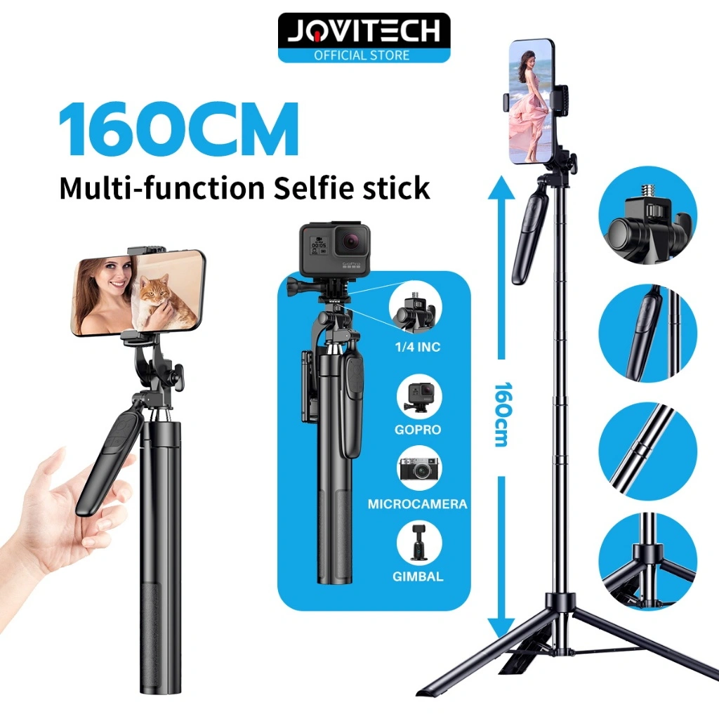 Jovitech A36 Tongsis Bluetooth Selfie Stick Tripod 160cm With Remote - TR05