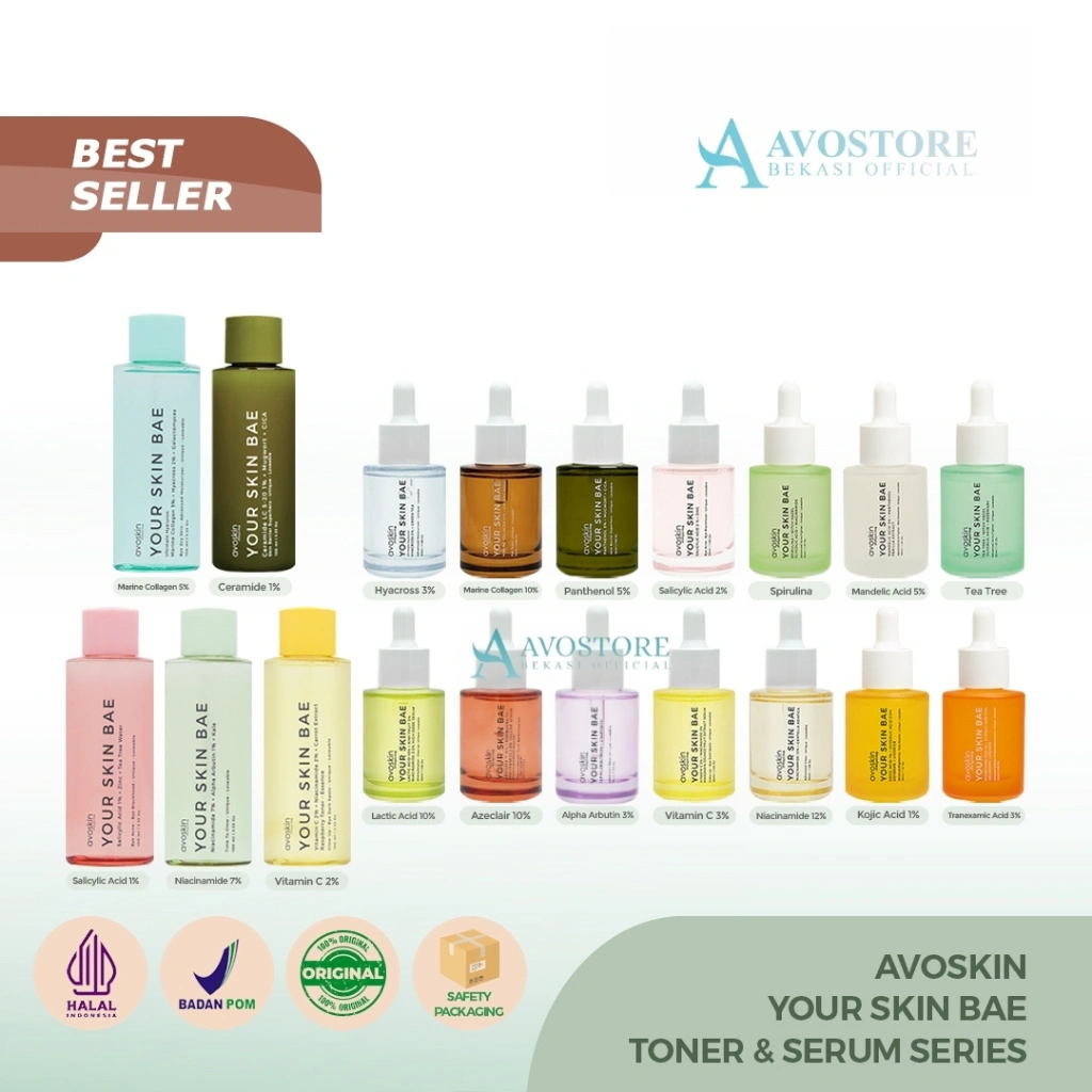 Avoskin Your Skin Bae [Alpha Arbutin, Azeclair, Marine Collagen, Niacinamide, Hyaluron, Mugwort, Lactic, Salicylic, Vit C, ]