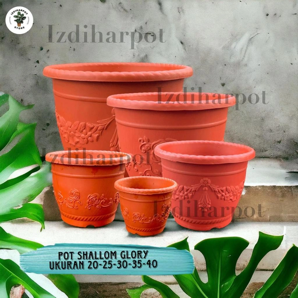 POT BUNGA TANAMAN SHALLOM GLORY BAHAN TEBAL - SHALLOM BULAT GLORY