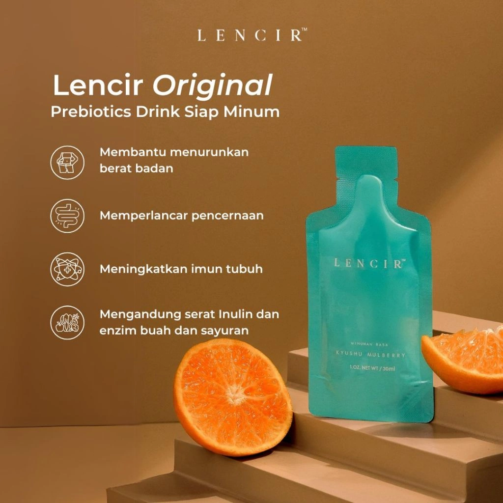 Lencir Original Drink  - Minuman Prebiotik Rasa Kyushu Mulberry  - BPOM
