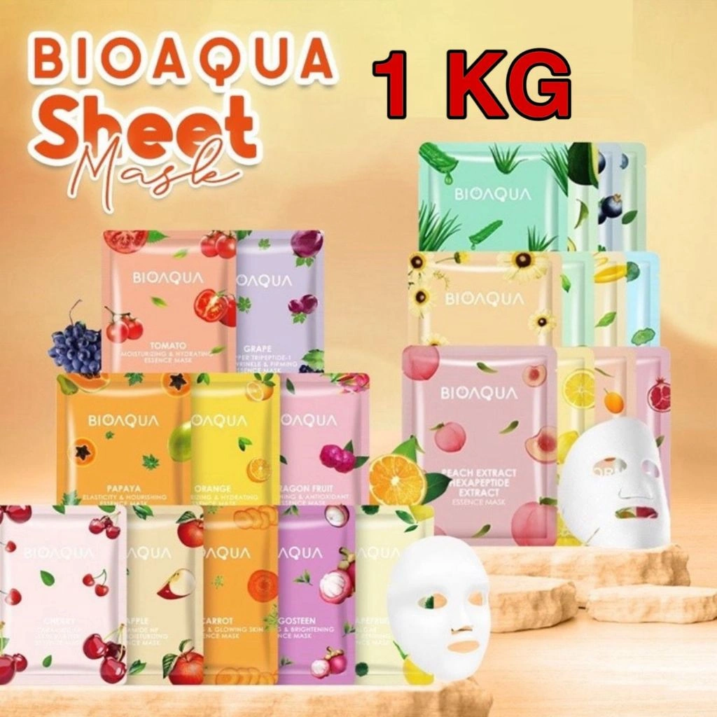1 KG BIOAQUA Sheet Mask Hydrating Essence Face Mask Brightening Moisturizing / Bioaqua Sheet Mask 1KG
