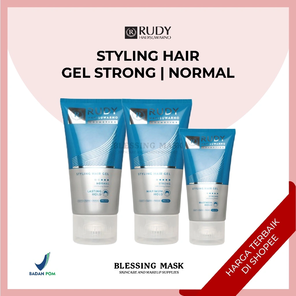 Rudy Hadisuwarno Cosmetics Styling Hair Gel Strong | NORMAL - 75mL | 150mL