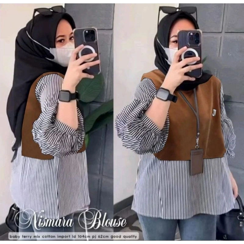 NISMARA BLOUSE 3 UK SIZE ( M - XXL ) ADA JUMBO XXL / BLOUSE WANITA / BLOUSE KANTORAN / ATASAN WANITA / BAJU CEWEK / BAJU KANTOR / ATASAN KANTOR / KEMEJA / KEMEJA HITAM / KEMEJA PUTIH / ATASAN WANITA / ATASAN MUSLIM / BAJU MUSLIM / KAOS WANITA