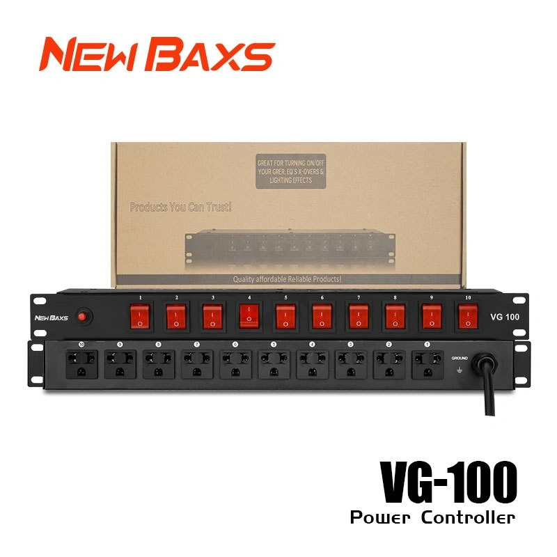NEW BAXS VG-100 power control sequence10-channel master filter and noise reducer electrical outlet Independent switching mixer protection device board audio interface cod