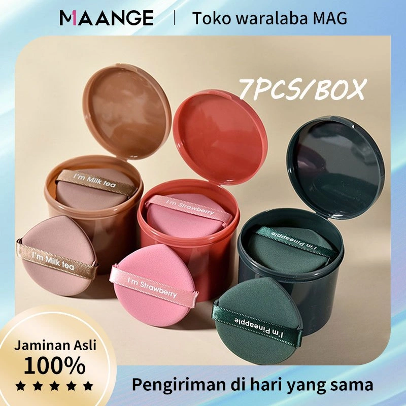 MAANGE Spons Make Up Set 7 in 1 / Box Beauty Blender Foundation Air Cushion Spons Puff Lembut Bedak Powder Puff 1306