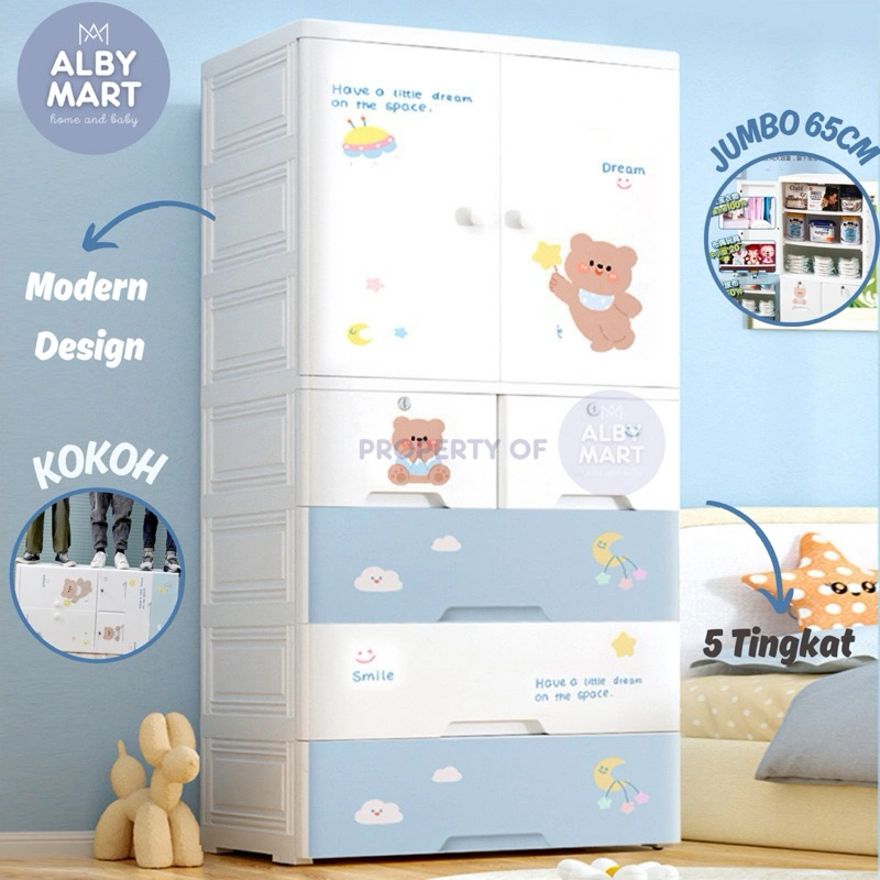 [HOT] Lemari Baju Pakaian Anak Bayi Clothes Wardrobe Cabinet Baju Lemari Storage Jumbo Susun Laci