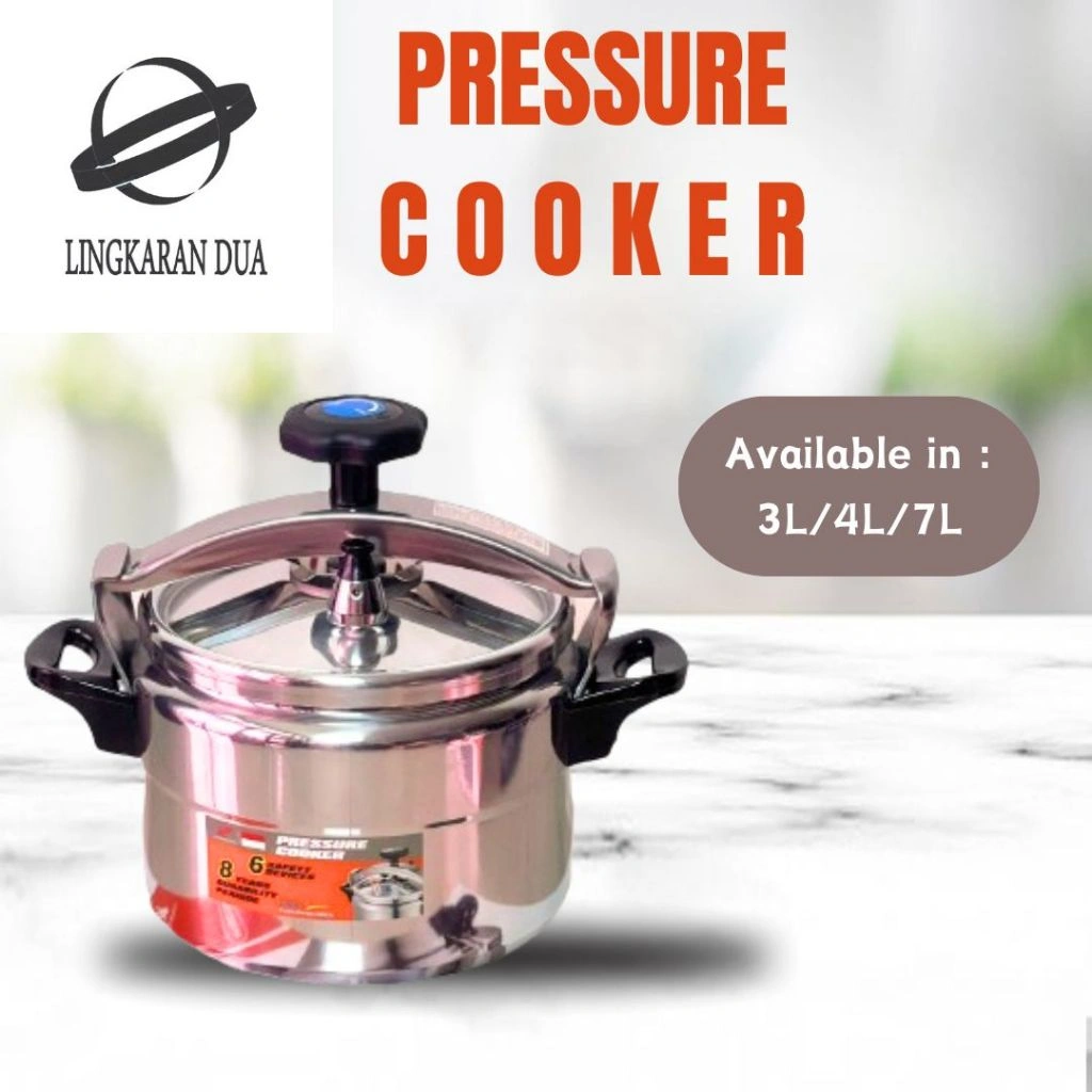 Pressure cooker Lingkaran Dua| Panci Presto Daging Aluminium High Quality | Kapasiatas 3L, 4L,7L dan 11L