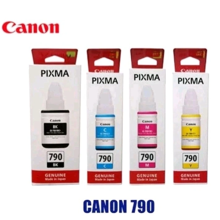 Paket 1 Set Tinta Canon GI-790 Original untuk G1000 1010 G2000 G2010 G3000 G3010 G3012 G4000 G4010 (4 Warna)