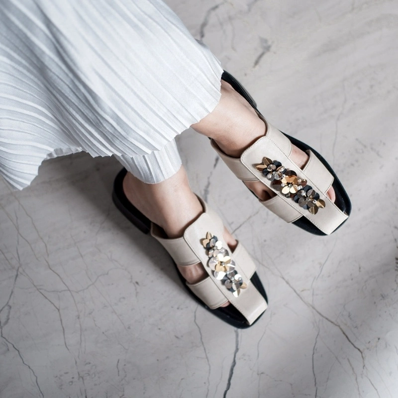 YOVVLI ISVARA BEADS Sepatu Pesta Wanita mules hak 3 cm