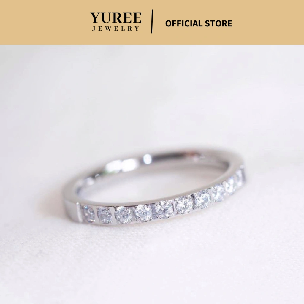 YUREE • Keiko Ring • Perhiasan Cincin Permata Titanium • Cincin Stainless Steel • Cincin Wanita Anti Hitam Anti Karat Aesthetic Korean Style Elegan Simple Mewah