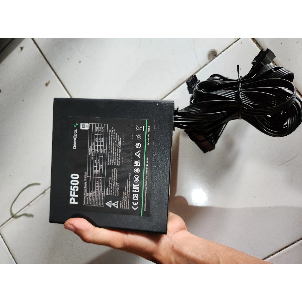 PSU DEEPCOOL 500W PURE 2X6+2PIN VGA, POWER SUPPLY DEEP COOL PF500, NORMAL