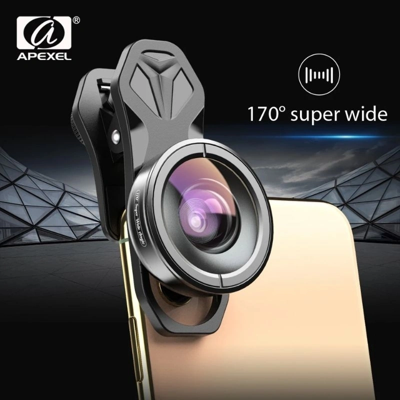 Apexel APL HB110 APL HB170 lensa kamera HP smartphone super wide angle 110 derajat 170 derajat lensa tambahan HP sudut lebar 110 degree 170 degree pro like DSLR lensa HP wefie selfie super wide angle sudut lebar