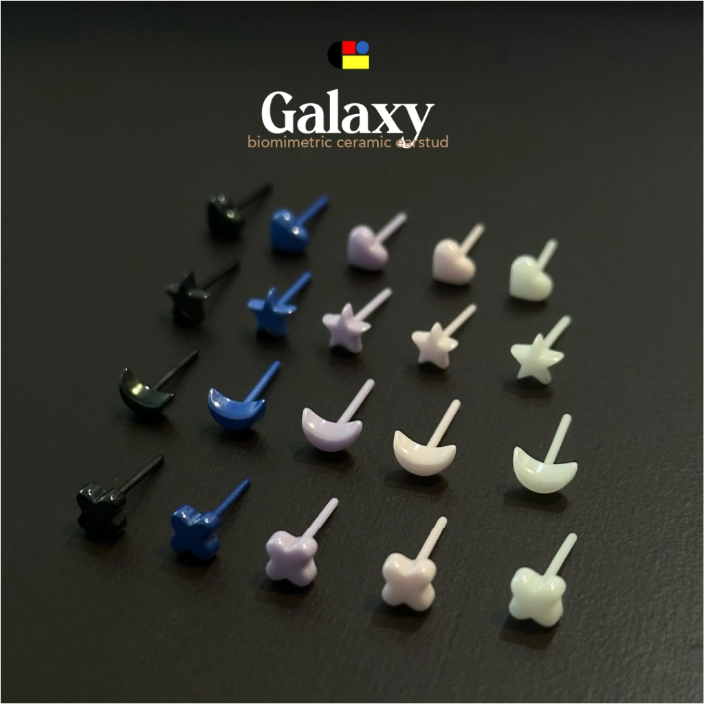 [Biomimetic Ceramic Medical Earrings] Galaxy