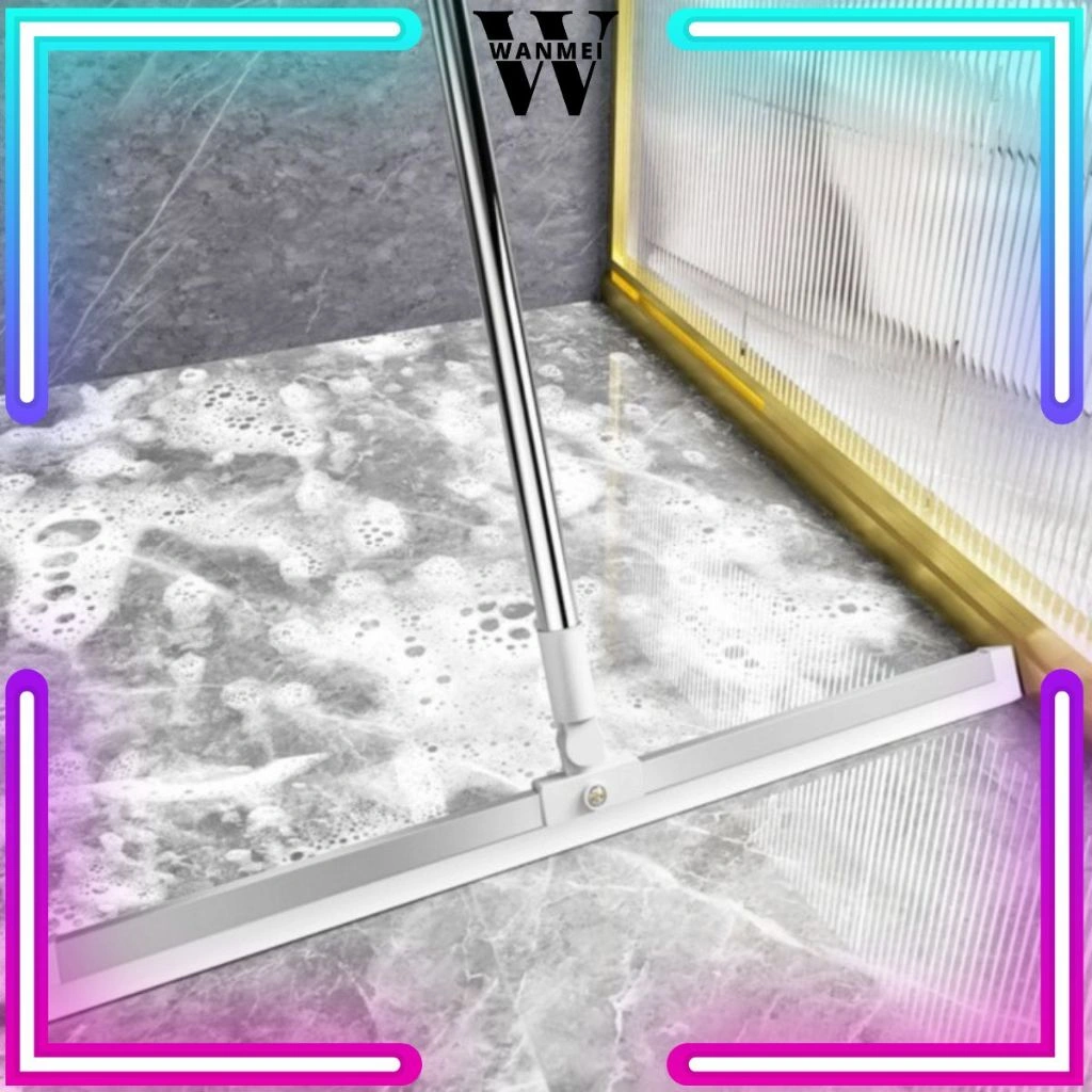 WM Sapu Ajaib Karet Silicone 3IN1 Putar 180 Derajat Gagang Panjang Fleksible / Alat Pel Dorong Serokan Air Pembersih Lantai Ubin Kaca Kamar Mandi Praktis Serbaguna / Wiper Magic Broom Peralatan Kebersihan Rumah Tangga Murah Berkualitas
