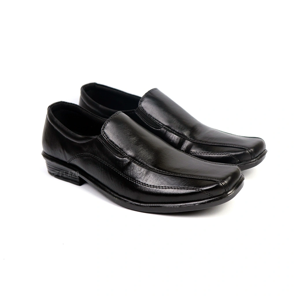 Flazo Sepatu Pantofel Pria Slip On Sepatu Fantofel Kerja Kantor Hitam