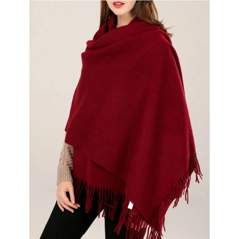 Aksesoris Syal Polos  Kasmir Unisex Premium Plain Cashmere Shawl