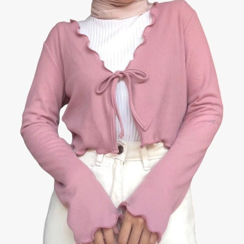 Cardigan Outerwear Fashion Wanita//Ceyoon Cardigan Crop//Cardigan Wanita