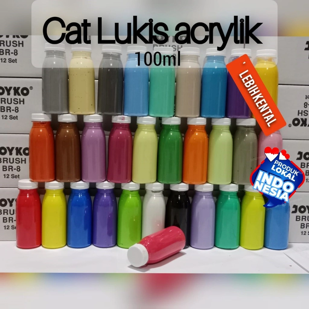 cat lukis 100ml satuan lebih kental