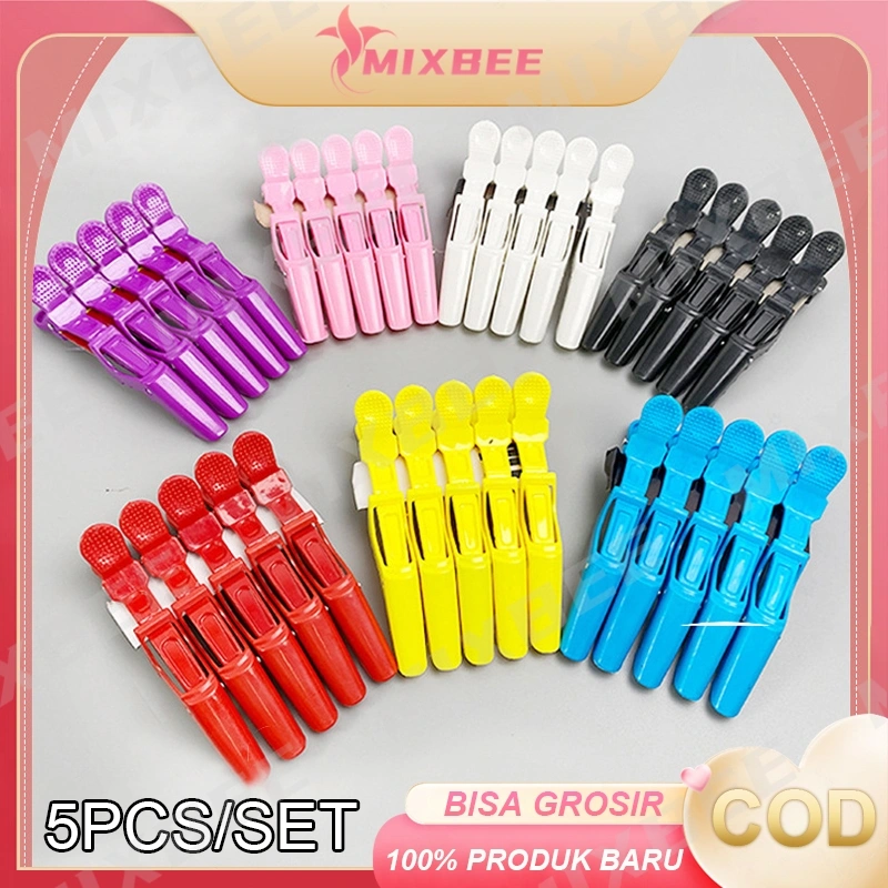 5 Pcs Alat Jepit Rambut Salon Barber Profesional Alligator Hair Clip Klip Penata Rambut Klip Penata Rambut