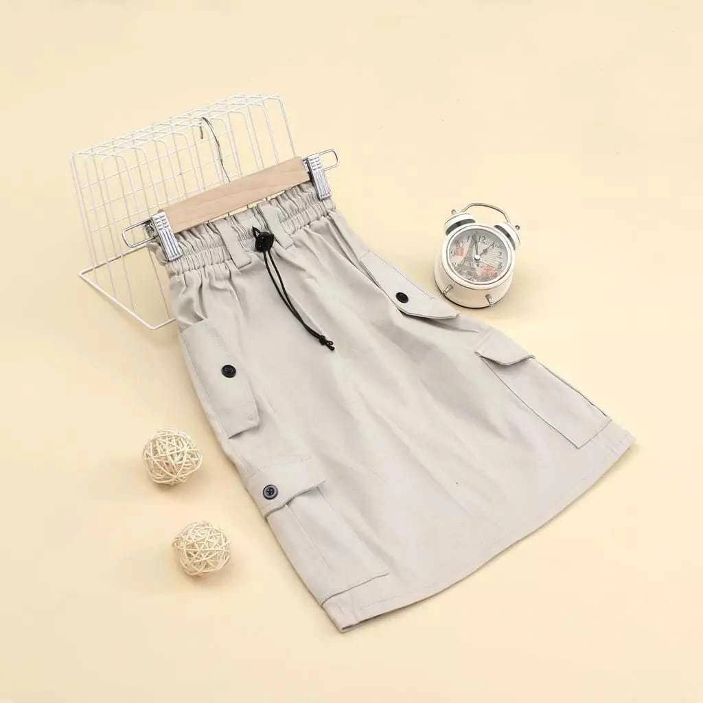 Rok Cargo Anak Perempuan Diamon Stretch Drill 1-12 Tahun