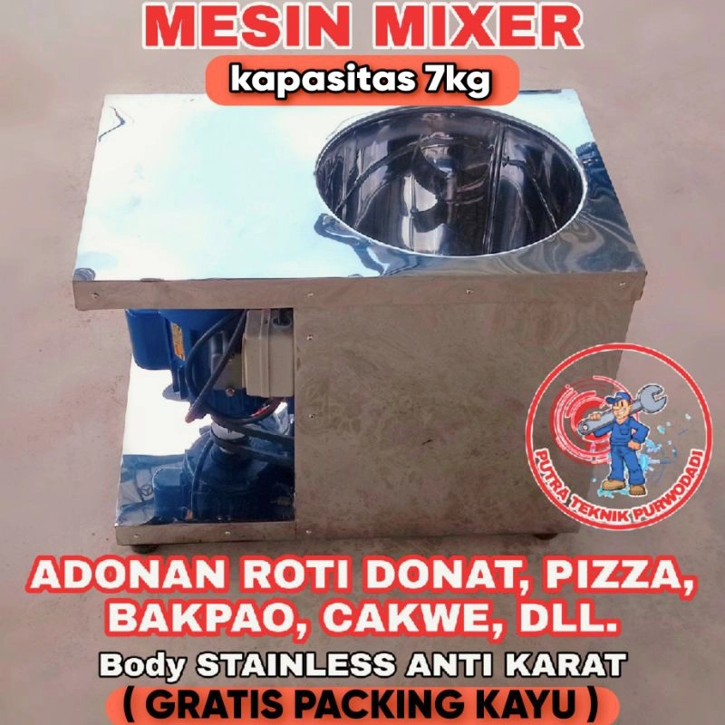 MESIN MIXER ADONAN ROTI DONAT PIZZA BAKPAO CAKWE , MIXER PENGADUK TEPUNG ADONAN KUE, MIXER LISTRIK PEMBUAT ADONAN ROTI, MIXER RAKITAN , MIXER STAINLESS
