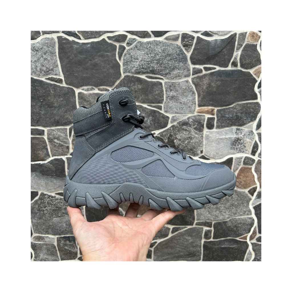 Sepatu Tactical Combat Boots PDL ARMORY ELITE PENDEK 6 Inci Sepatu Gunung Warna Abu-Abu / Gray