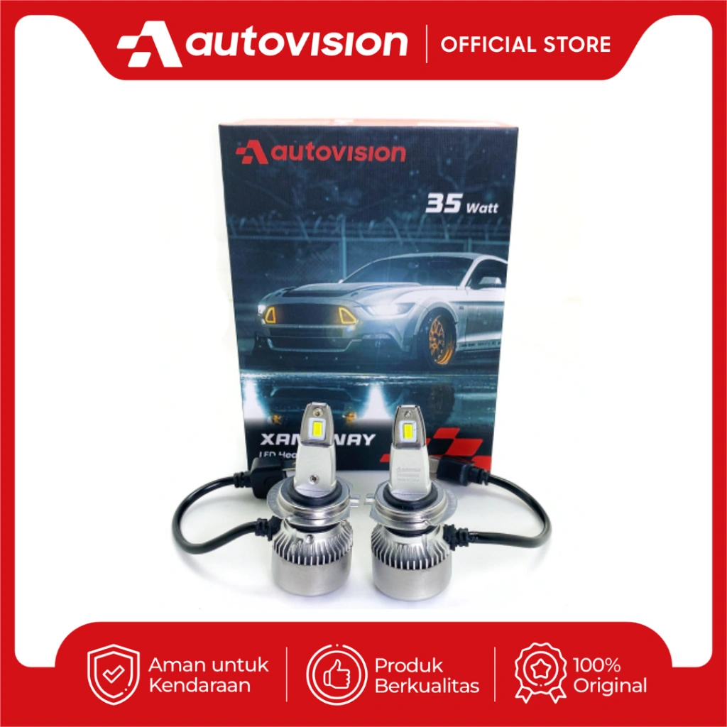 Headlamp/Foglamp Mobil Autovision LED Xandway 12V (9-30V) 35 Watt 6500K (Putih)