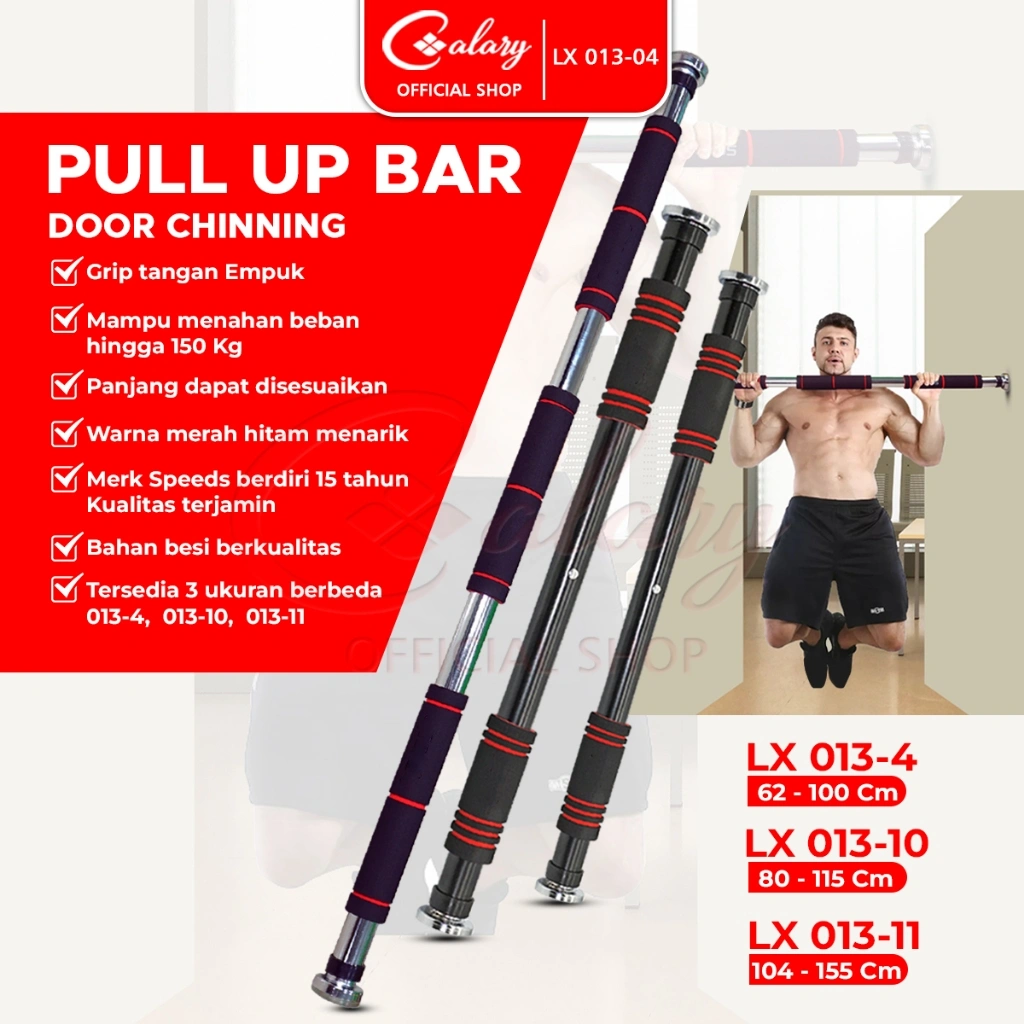 CALARY Pull Up Door Chinning Bar Doorway Iron Gym Grip 013-4