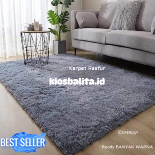 KARPET BULU RASFUR  150X100CM LEBIH PANJANG TEBAL PREMIUM TIDAK MUDAH RONTOK
