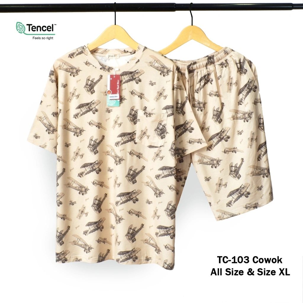 GREET NIGHT WEAR - Baju Tidur Cowok TENCEL™️ Modal : TC- / H Oblong L - XL MIX (1)