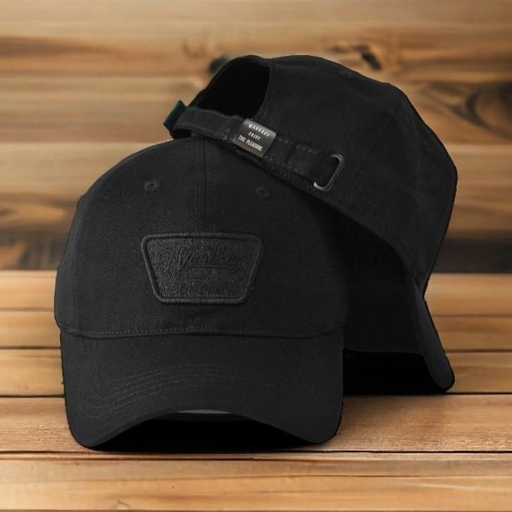 Topi Polocap Distro Original Wankbay Black On Fine Cotton