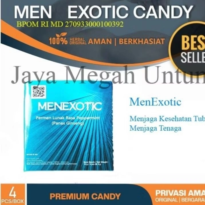 MenExotic Candy isi 4 Pcs - Men Exotic Permen Gingseng Premium